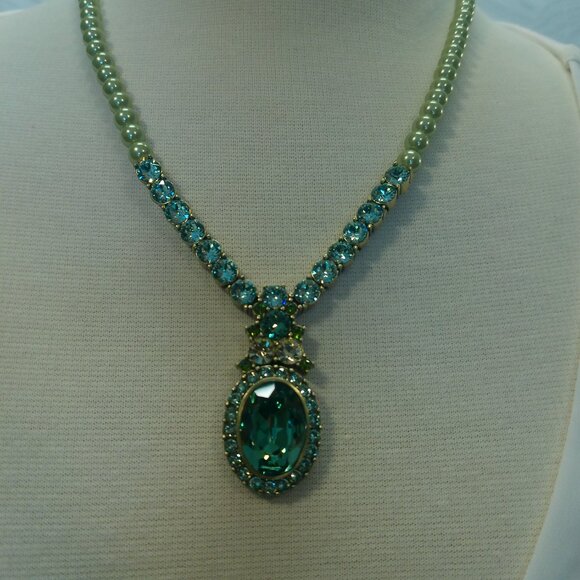 HEIDI DAUS Pretty Precious Crystal Pearl Bead Necklace & Earrings - Picture 2 of 16